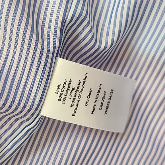 Talbots Tweed Jacket Tipped Red Blue Embroidered Trim 12 Petite preppy old money - Picture 7 of 8